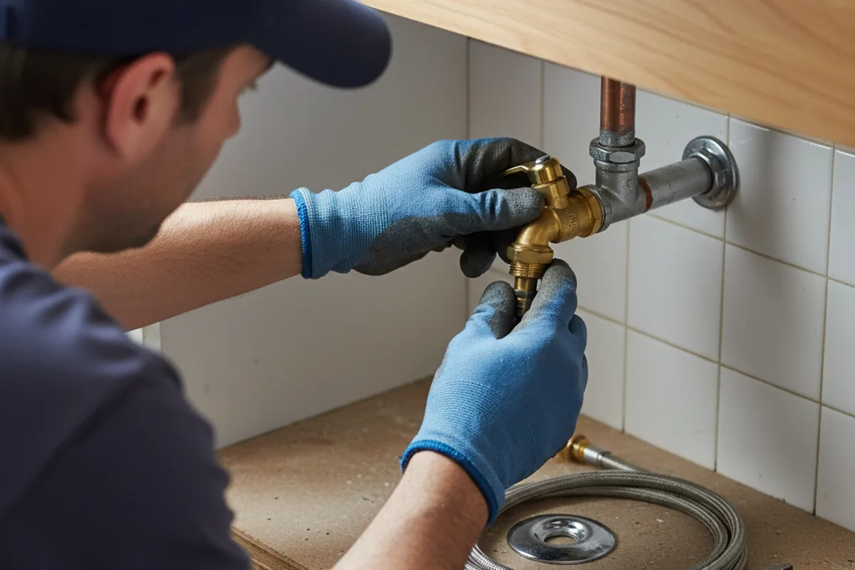 Shutoff valve and fitting work during Emergency Plumbing in Joppa